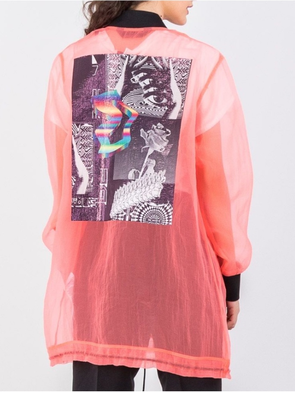 DIESEL G-CLAY JACKET OOSEZN-OBAYF-3AX IN PINK Organza Nylon Size S
